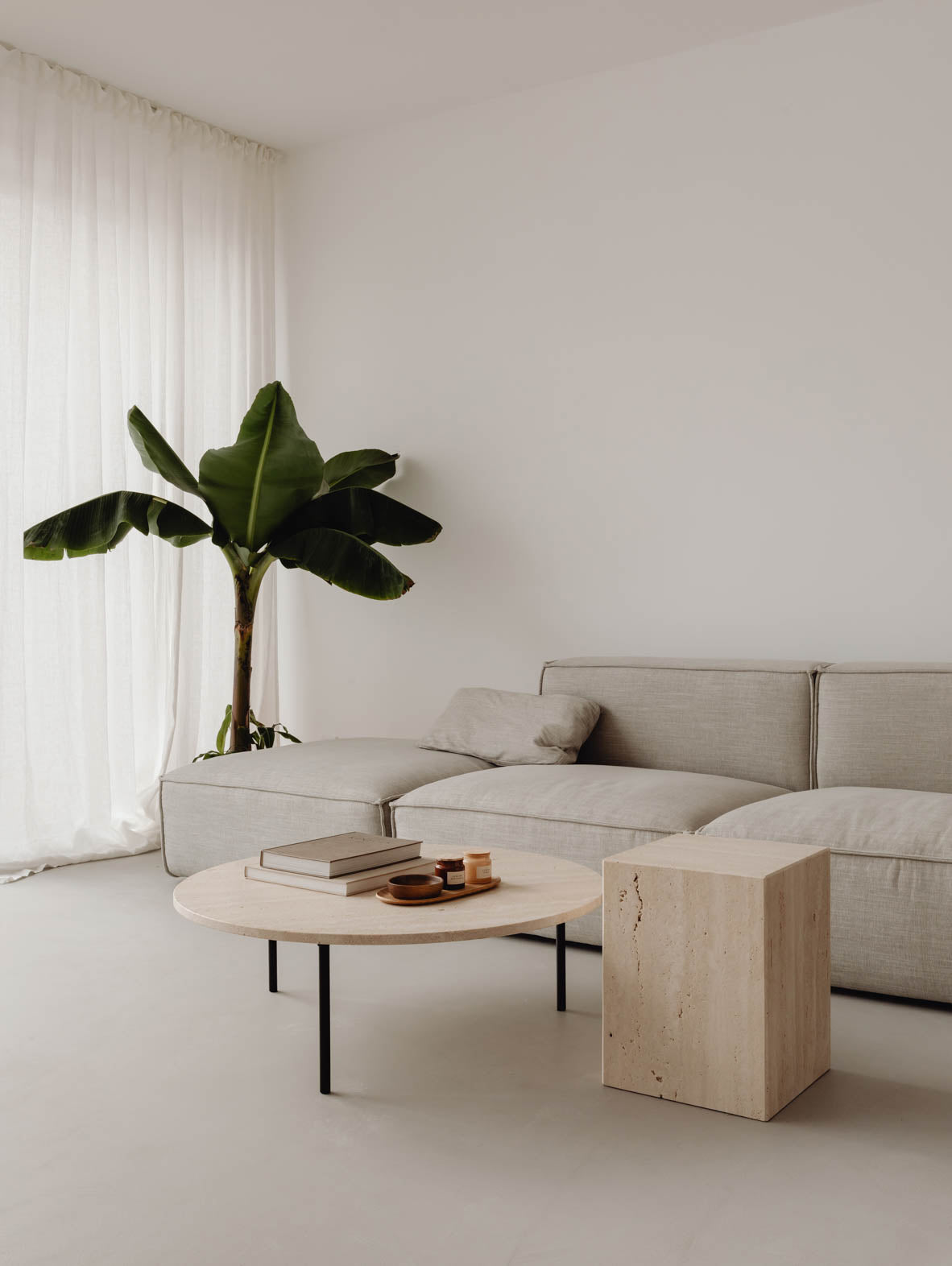 Stolik kawowy GRUFF Travertine L