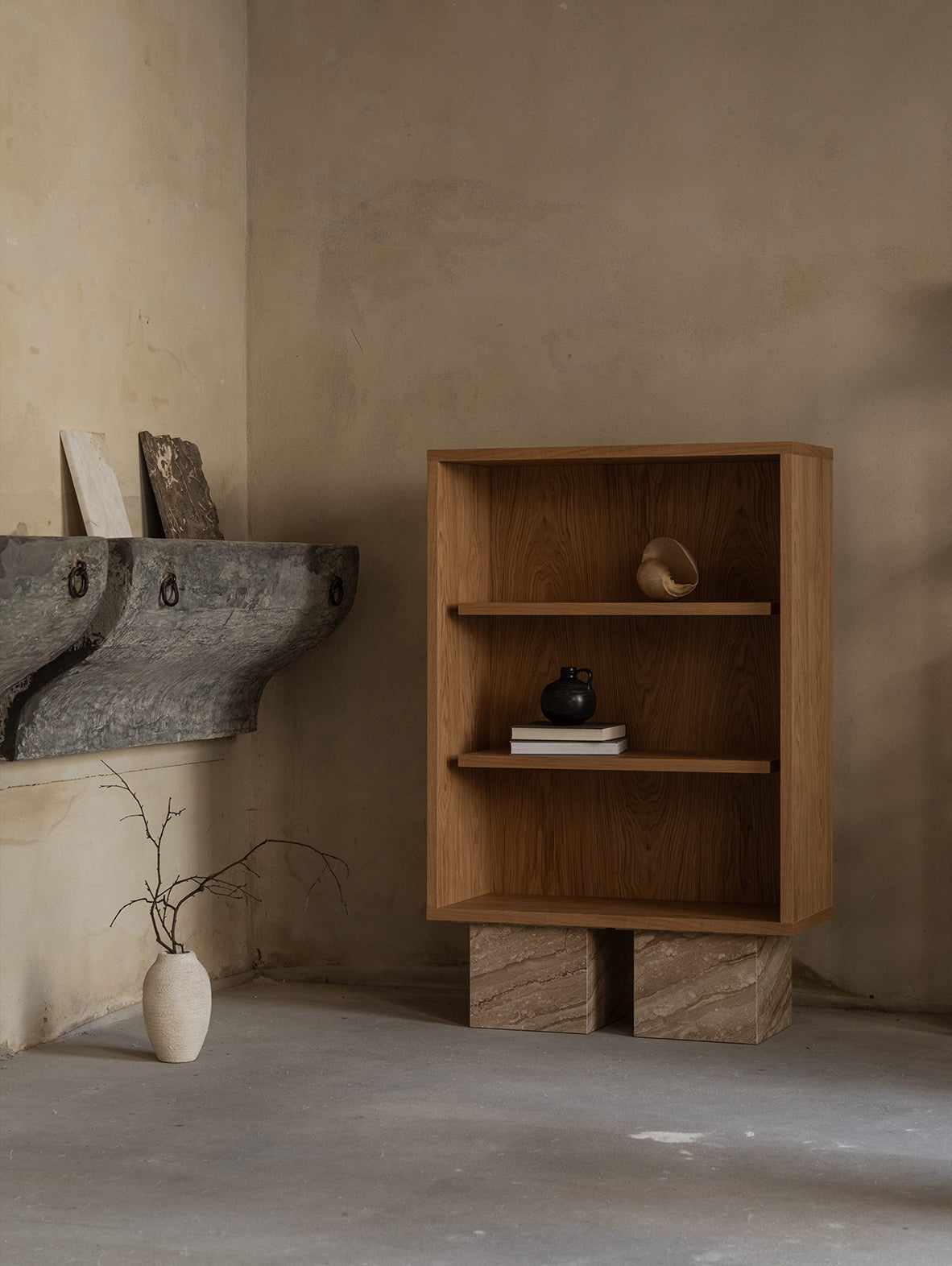 Drewniany regał BLOCK Cabinet