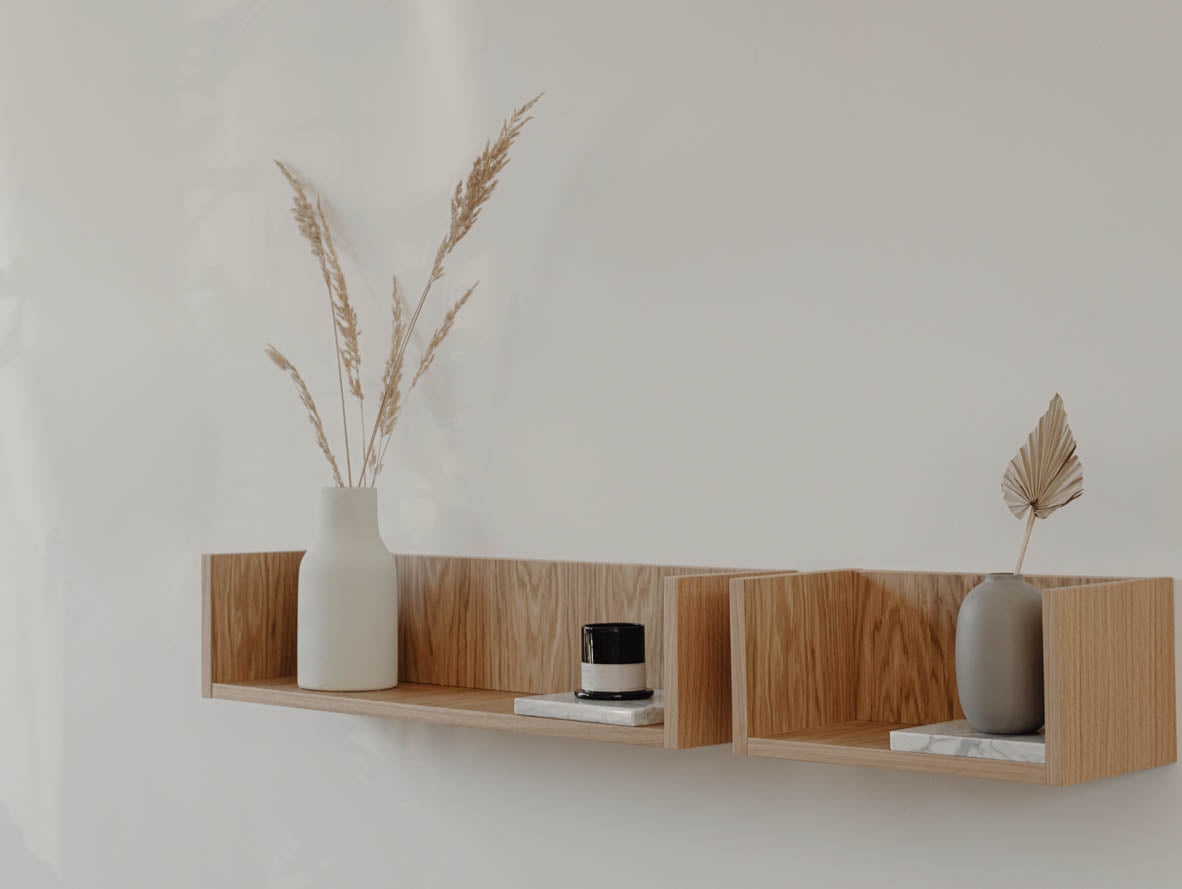 Półka ścienna z drewna FORST M
