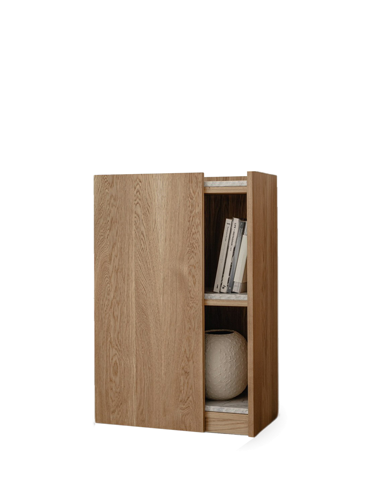 PAVO chest of drawers with marble shelves