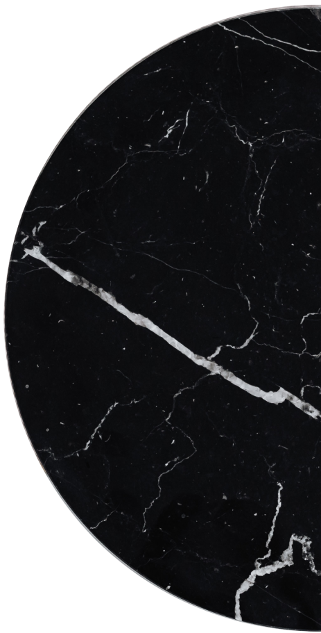 black marble table